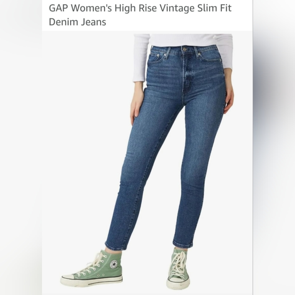 GAP Blue High Rise Slim Fit Jeans